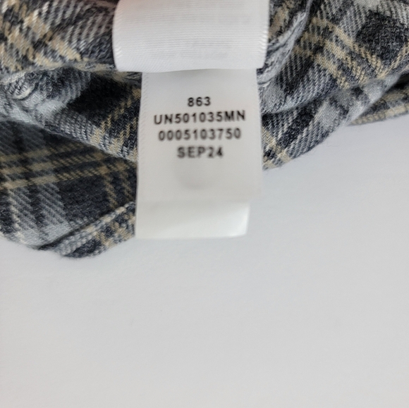 14th & Union Trim Fit Stretch Grindle Black & Gray Beck Plaid Shirt Sz 2XL NEW - Picture 9 of 10